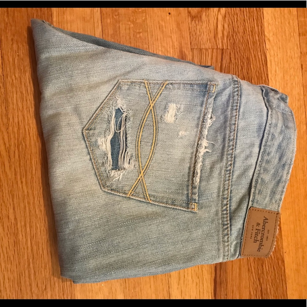 Abercrombie and Fitch Distressed Boyfriend Jeans
